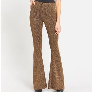 Show Me Your Mumu Glam Gold Flare Bam Bam Bell Pants - disco!